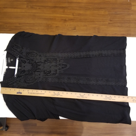 Torrid 2 Top Women's 2XL Crochet Lace Long Sleeve Black Keyhole Button Back - Picture 8 of 10